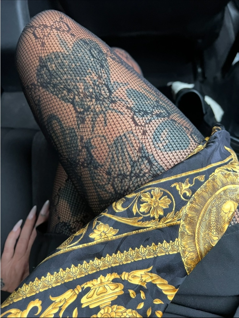 Gucci Black Fishnet Tights